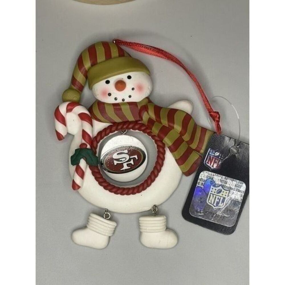 NFL Clay dough Snowman Ornament, San Francisco 49ers Ornament, Team‎ America